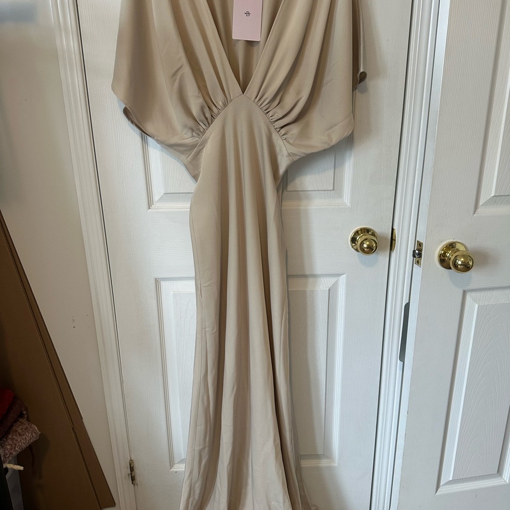 Elegant Cream Evening Gown